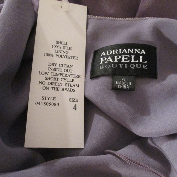 ANDRIANNA PAPELL 100% SILK EMBELLISHED DRESS – NWT - Picture 8 of 8
